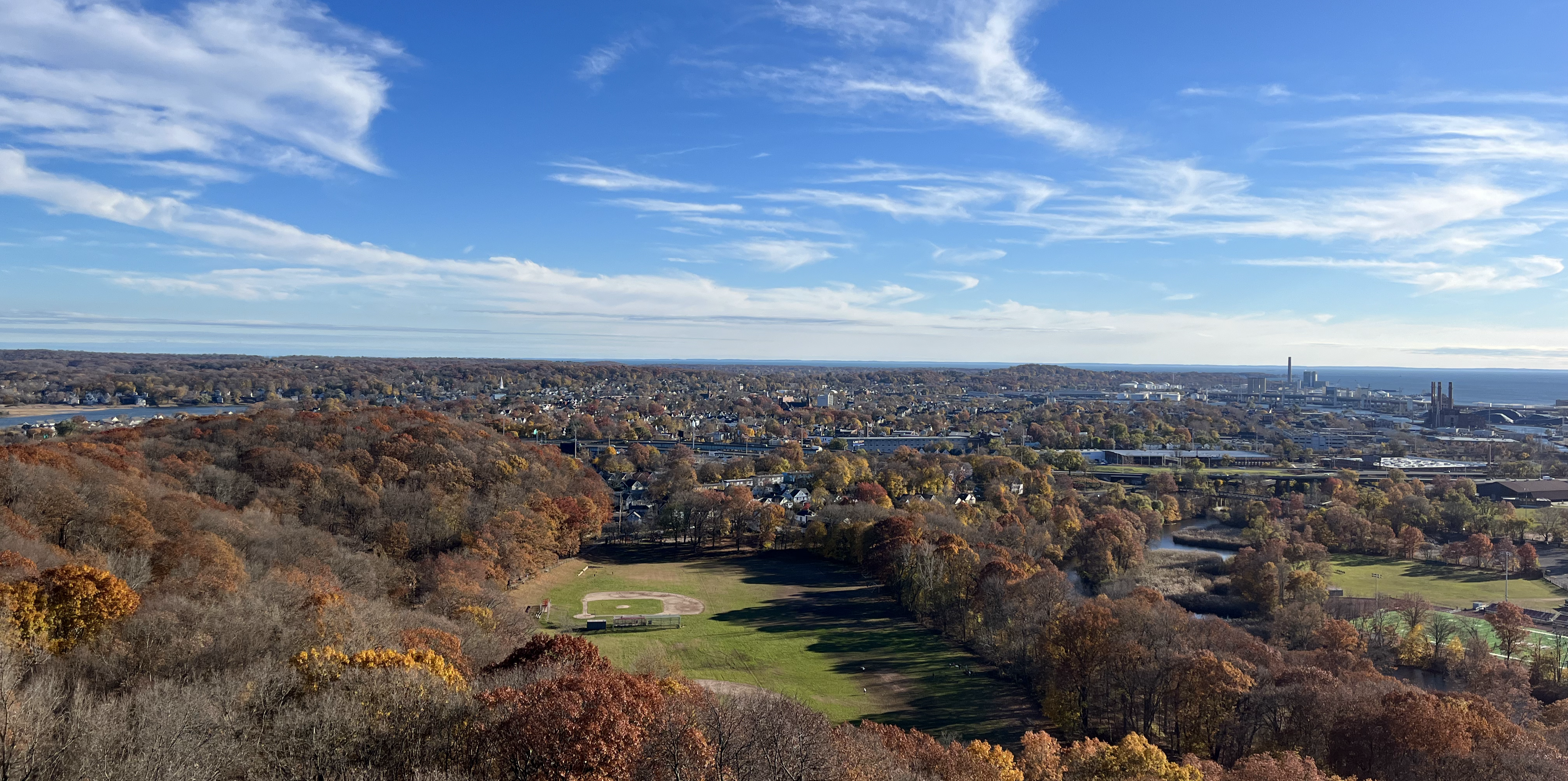 Looking east from East Rock Park, New Haven, CT